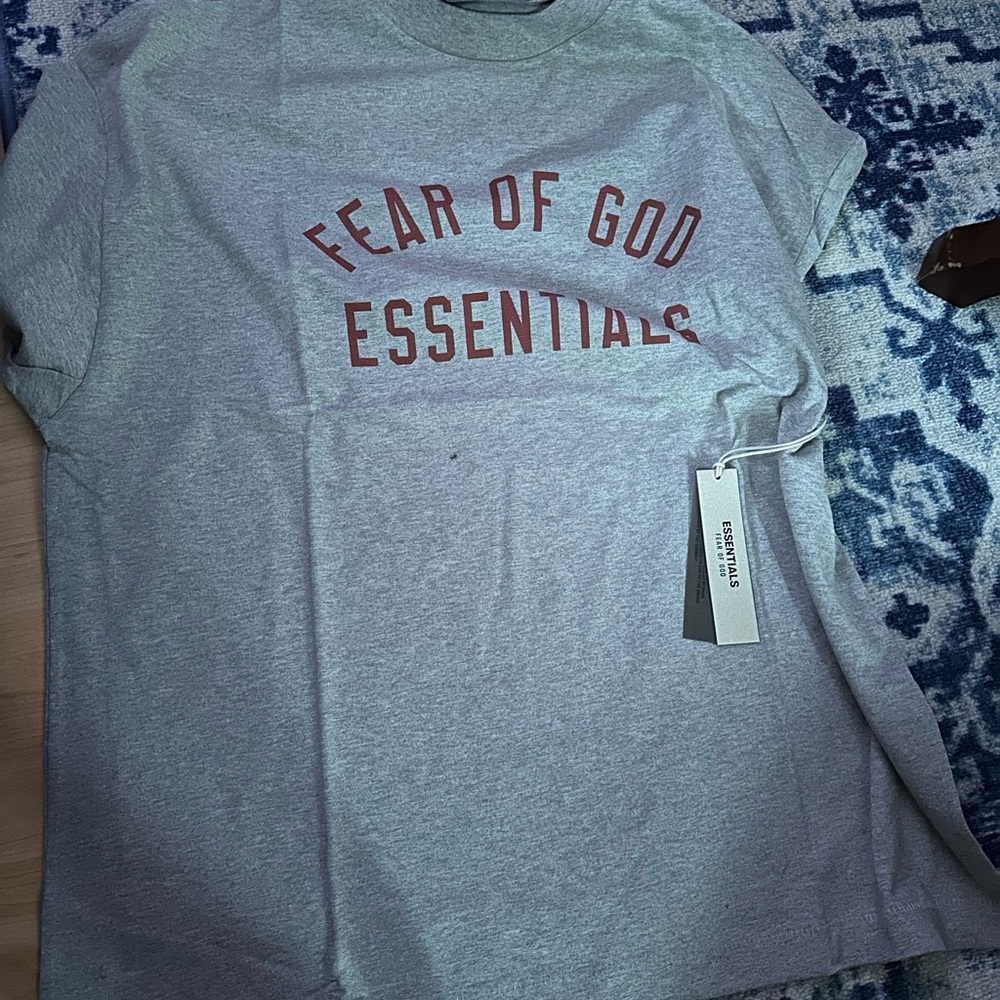 Fear of god essential jersey crewneck gray